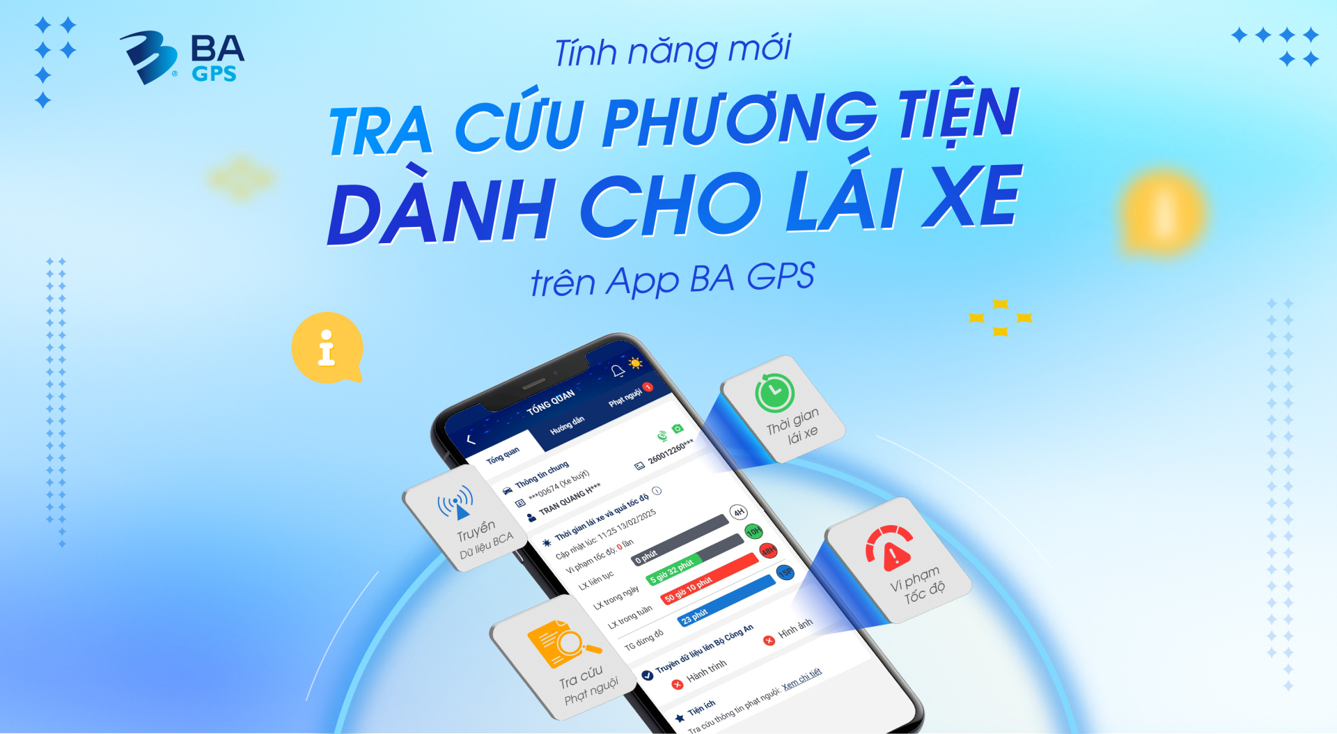 RA MẮT TÍNH NĂNG TRA CỨU PHƯƠNG TIỆN TRÊN ỨNG DỤNG DI Đ - BA GPS