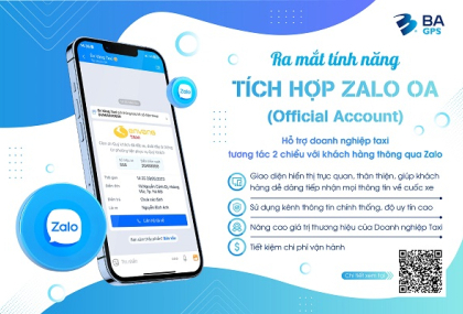 STAXI RA MẮT TÍNH NĂNG TÍCH HỢP ZALO OA - BA GPS