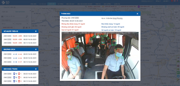 BA GPS tiên phong phát triển công nghệ AI trên camera giám sát xe khách để nhận diện hành vi lái xe và hỗ trợ phòng chống dịch Covid-19