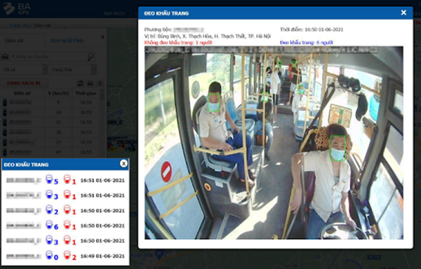 Công nghệ Ai nhận diện khách hàng không đeo khẩu trang của Camera nghị định 10 BA GPS