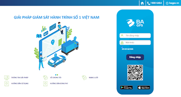 Giao diện trang web giám sát định vị Bắc Ninh