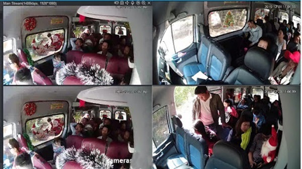 Giải pháp camera giám sát xe khách được lắp trong xe, theo dõi hình ảnh bên trong xe 