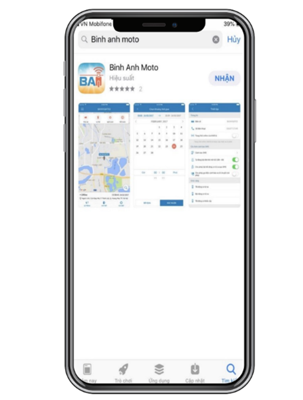 App định vị xe máy BA GPS có tên “Binh Anh Moto”